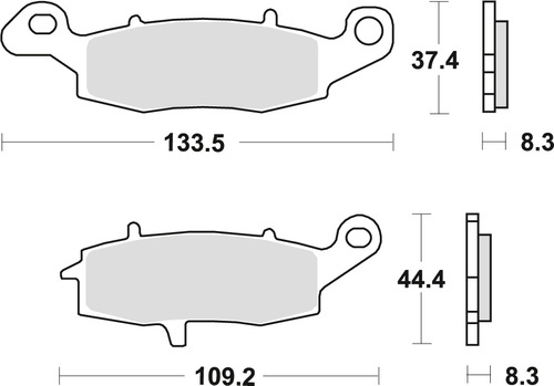 TRW LUCAS BRAKE PADS KH231 SINTER STREET KAWASAKI ER6 06-16, VERSYS 650 07-14, Z 750, 04-06, ZR7 99-04, W 800 '11-, GPZ 1100 95-98, VN 1500 93-04, VN 1600 03-08, VN 1700 09-17, SUZUKI GS 500 96-08, GSF 600 00-04, FRONT