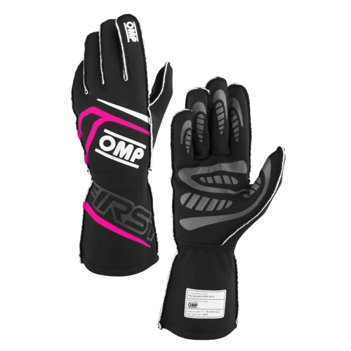 OMP Racing Race & Kart Gloves FIRST (FIA) black/fuschia