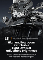 LOBOO L11 światło drogowe i mijania pomocnicze (czarne) (10.1.01111.001.01)