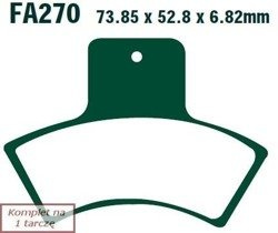 Brake pads EBC FA270R (set on 1 disk)