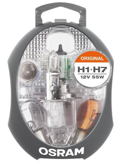 Zestaw żarówek 12V Original 5 szt. (H1/H7 P21/5W/P21W/PY21W/R5W/W5W + bezpiecznik: 15 20 30A)