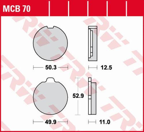 TRW LUCAS ZF KLOCKI HAMULCOWE KH035 ORGANIC SUZUKI GS 400/750 '77-'79, GS 850 '79-'81 PRZÓD