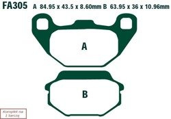 Brake pads EBC FA305 (set on 1 disk)