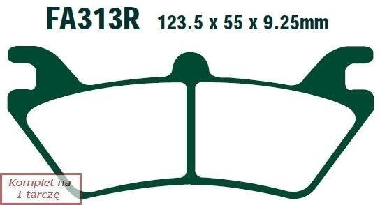 Brake pads EBC FA313R (set on 1 disk)