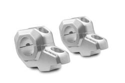 ZESTAW PODWYŻSZAJĄCY KIEROWNICĘ 28MM, PODWYŻSZENIE 30MM, PRZESUNIĘCIE 22MM, SILVER, SW-MOTECH