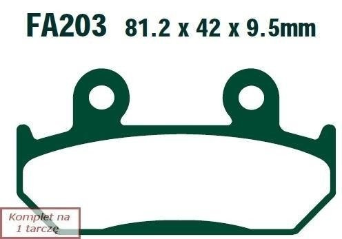 Brake pads EBC FA203HH wzmacniane (set on 1 disk)