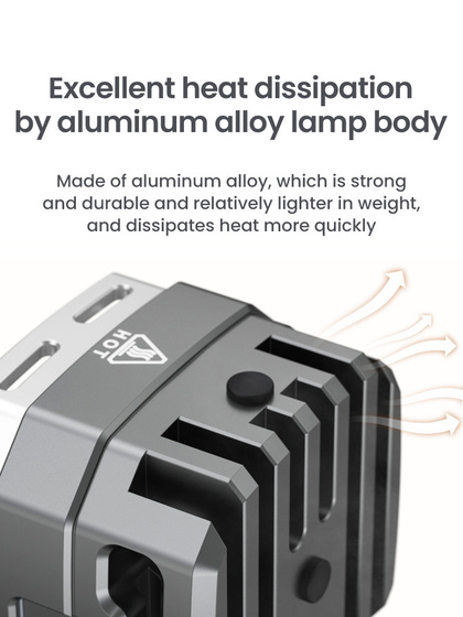 LOBOO L12T światło drogowe i mijania pomocnicze pasuje do rur o średnicy 22/25/28 mm (czarne) (10.1.01003.001.13)