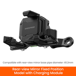 LOBOO Uchwyt na telefon PH06 (z modułem ładowania, pod lusterko, ≤10.2mm) (10.3.08006.003.11)