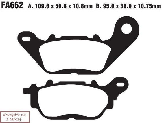 Brake pads EBC FA662HH wzmacniane (set on 1 disk)