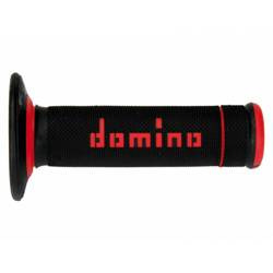 DOMINO Motorcycle Grips CROSS A190 BLACK RED A19041C4240A7-0