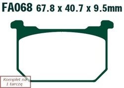 Brake pads EBC FA068HH wzmacniane (set on 1 disk)