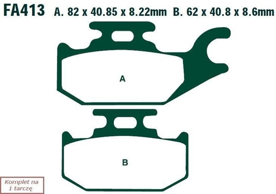 Brake pads EBC FA413TT (set on 1 disk)