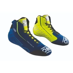 Rally Race Racing Shoes OMP Tecnica boots (FIA) blue yellow