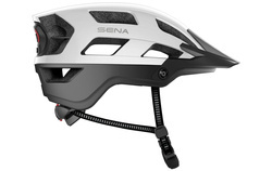 SENA KASK ROWEROWY M1 TRIAL Z WBUDOWANYM INTERKOMEM BLUETOOTH 4.1 DO 900M ORAZ TYLNĄ LAMPKĄ LED ROZMIAR L ( 58-62 CM ) KOLOR BIAŁY (EL)