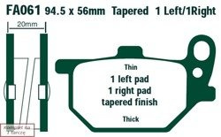 Brake pads EBC FA061 (set on 1 disk)