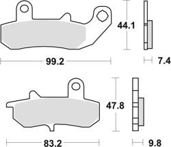 TRW LUCAS BRAKE PADS KH157 ORGANIC SUZUKI RGV 250 93-95, DR 600 / 650 89-96, DR 750 '89, DR 800 90-91, REAR