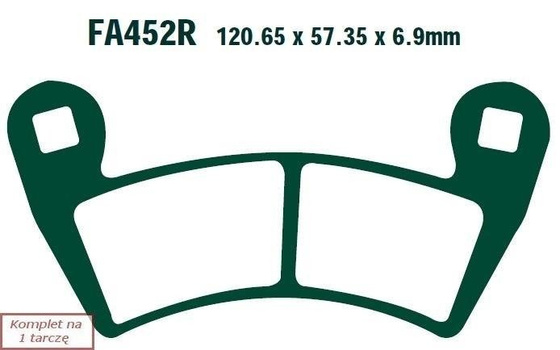 Brake pads EBC FA452R (set on 1 disk)