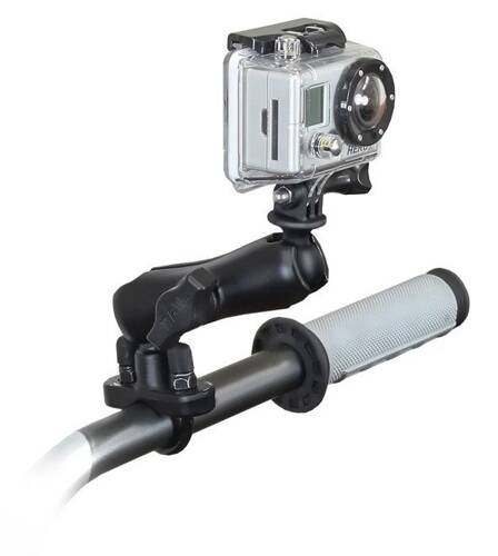 RAM-B-149Z-GOP1U Handlebar U-Bolt Double Ball Mount with Action Camera Adapter