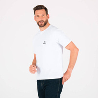 White Woven Patch Tee