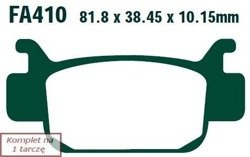 Brake pads EBC FA410TT (set on 1 disk)