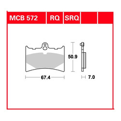 TRW LUCAS BRAKE PADS KH126 ORGANIC APRILIA AF 125 89-92, RS 125 95-06, GILERA NORDWEST 600 91-93, MOTO GUZZI QUOTA 1000 89-97, FRONT/REAR