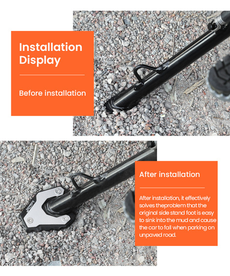 LOBOO Nakładka na stopkę boczną do KTM690, KTM790 Adventure, KTM790 Adventure R, KTM890 Adventure R, KTM1050, KTM1190, KTM1290,