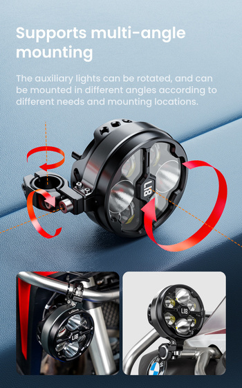 LOBOO L18S światło drogowe i mijania pomocnicze (czarne) (10.1.01018.001.01)