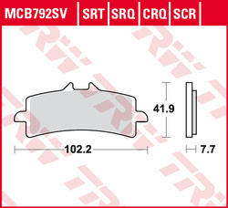 TRW LUCAS BRAKE PADS KH447 SINTER STREET APRILIA RSV4 09-, DUCATI V4 PANIGALE 18-, PANIGALE 1299 15-, KAWASAKI H2 15-, ZX10R / RR 16-, KTM 990 SMR 10-13, 1190 RC8 08-15, 1290 SUPERDUKE 14-, SUZUKI GSXR 600 / 750 11-16, GSXR / GSXS 1000 12-, GSXR 130