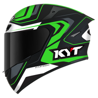 Kask Motocyklowy KYT TT-COURSE OVERTECH czarny/zielony - S