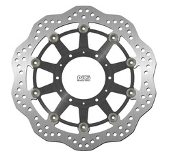 NG TARCZA HAMULCOWA PRZÓD SUZUKI DL 650 V-STROM ABS / XT ABS '20-22, DL 1000 V-STROM ABS / XT ABS / ADVENTURE ABS '20, DL 1050 V-STROM ABS / XT ABS / XT EXPLORER ABS '20-22 (310x121,50x5MM) (5X10,25MM) WAVE PŁYWAJĄCA (ŚRODEK ALUMINIOWY)