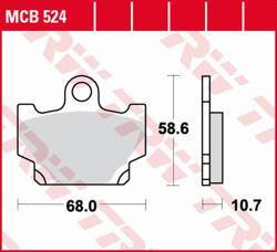 TRW LUCAS ZF BRAKE PADS KH081 ORGANIC YAMAHA RD 80/125/250/350 '82-'84, SR 250 '96-'00, XV 250 '89-'96, XS 400/500 '82-'84, XT/XV 500 '83-'85, XZ/XJ 550 '82-'84, XT/XT 600Z TENERE, XJ/XJ 600 TURBO '82-'85 FRONT