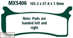 Brake pads EBC MXS406 off-road wyczynowe (set on 1 disk)