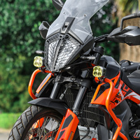 LOBOO L12T światło drogowe i mijania pomocnicze pasuje do rur o średnicy 22/25/28 mm (czarne) (10.1.01003.001.13)