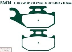 Brake pads EBC FA414TT (set on 1 disk)