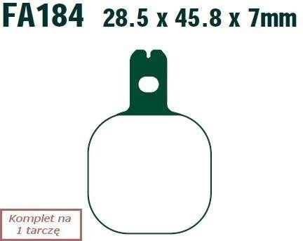 Brake pads EBC FA184 (set on 1 disk)