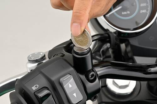 80943 Mirror hole plug bolt CNC gun metal anodized f. M10 x P1.25 right hand side