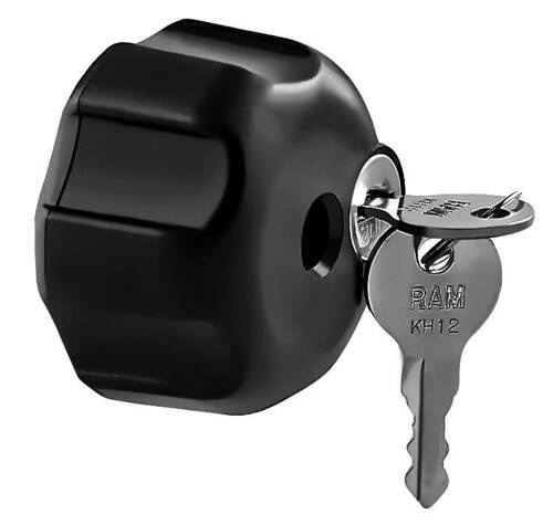 RAM-KNOB3LU Key Lock Knob with Brass Insert for B Size Socket Arms