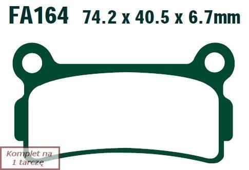 Brake pads EBC FA164 (set on 1 disk)