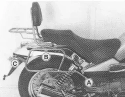 Stelaż na torby skórzane do Moto Guzzi Nevada Classic V 750 ie/Aquilia Nera (2004-2009)