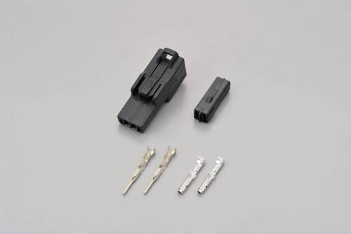 connector set, 2P, for KAWASAKI indicator, black, male and female