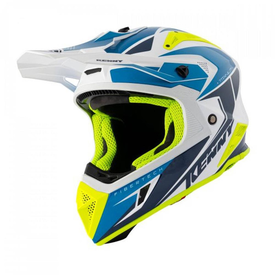 KENNY KASK TITANIUM BLUE WHITE NEON YELLOW ROZMIAR XL