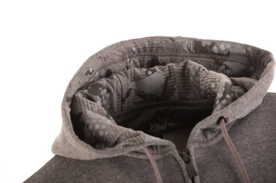 KINI-RB URBAN CAMO ZIP HOODIE - DARK GREY