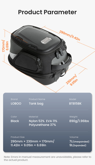 LOBOO Tank bag 7-9L (10.4.04011.001.01)