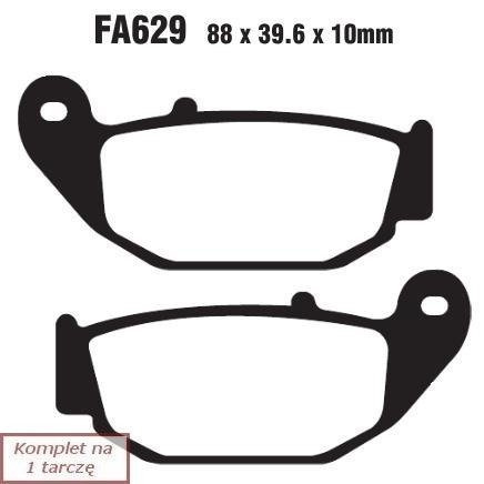 Brake pads EBC FA629TT (set on 1 disk)