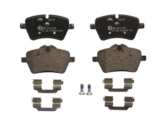 Klocek hamulcowy kpl. przód (z dodatkami, ze śrubami prowadzącymi zacisku hamulcowego) MINI (R50, R53), (R52), (R56), (R57), (R58), (R59), CLUBMAN (R55) 1.6/1.6D/2.0D 11.03-10.16