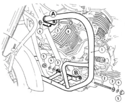 Yamaha XVS 1100 Drag Star (1999-2002) engine guard