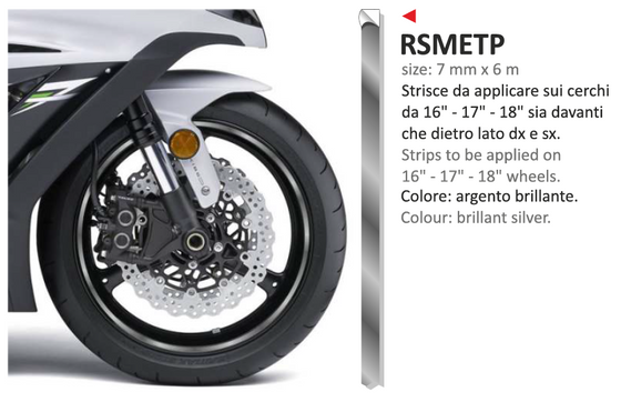 PRINT naklejka na felgi 6mt x 7mm chrome