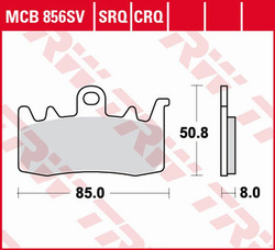 TRW LUCAS ZF KLOCKI HAMULCOWE KH630 CARBON RACING BMW R 1200R/RS '14-'18, S 1000XR '17-, R 1200GS/ADV '13-'18, R 1250R/RS '19-, DUCATI 899/959 PANIGALE '14-'19, 959 SUPERSPORT '17-, MULTISTRADA 1200/1260 '15-, MONSTER 1200 '14-, PRZÓD