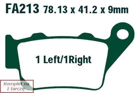 Brake pads EBC FA213V V-PAD (set on 1 disk)