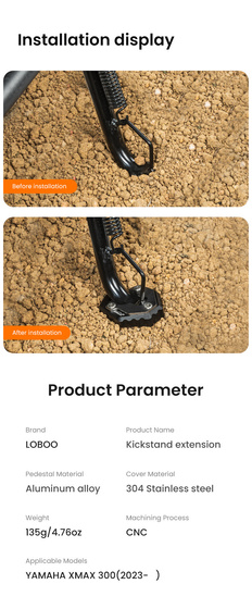 LOBOO Nakładka na stopkę boczną do YAMAHA XMAX 300 (2023-) (10.3.03862.001.01)